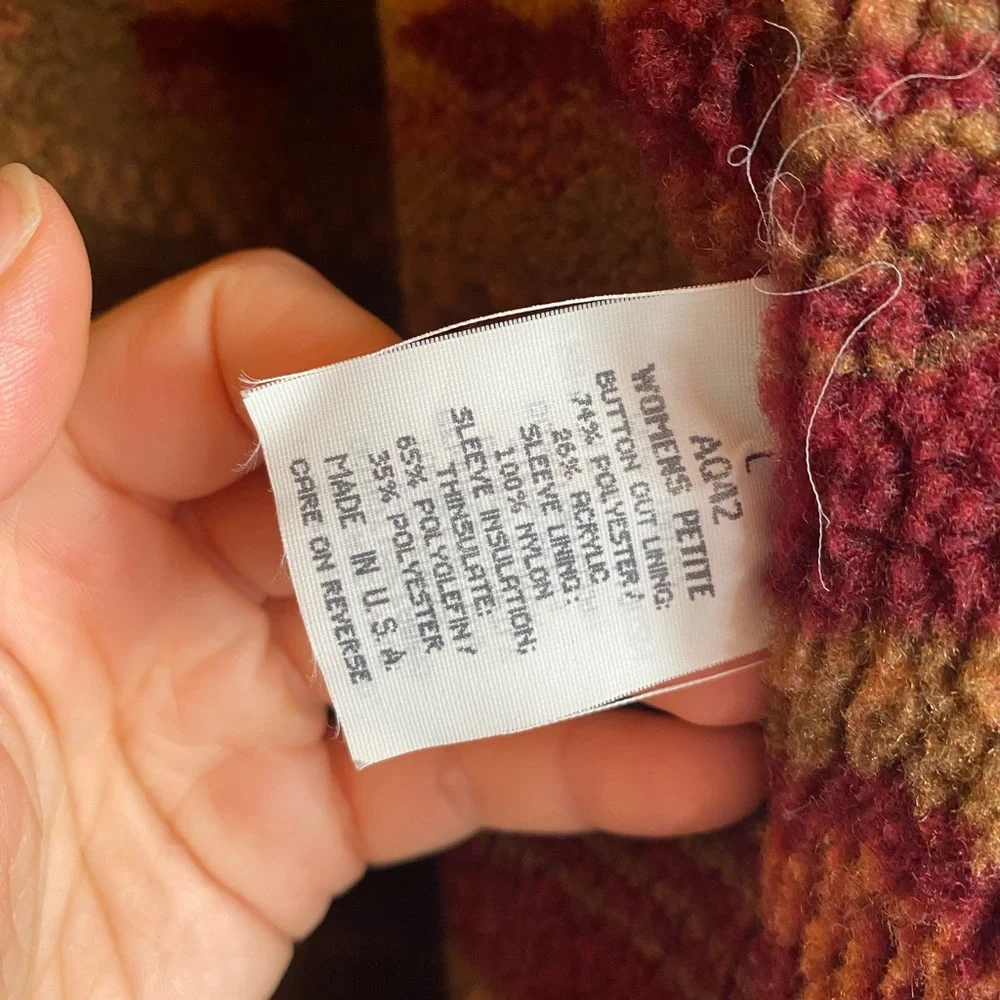 L.L. Bean Olive Trench Coat with Dark Brown Collar - Picture 4 of 10